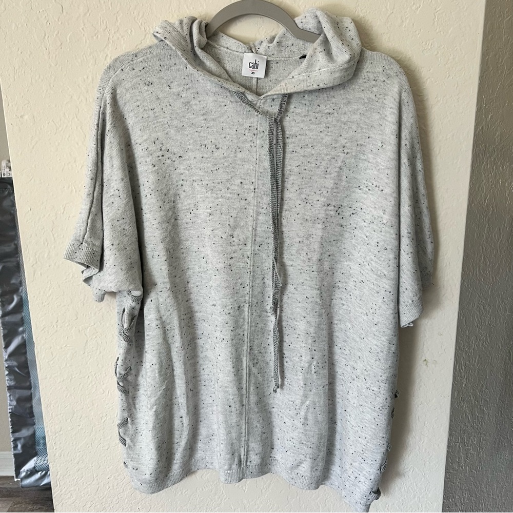 CAbi on Stitched Pullover Laceup Top Oversized Size XS
